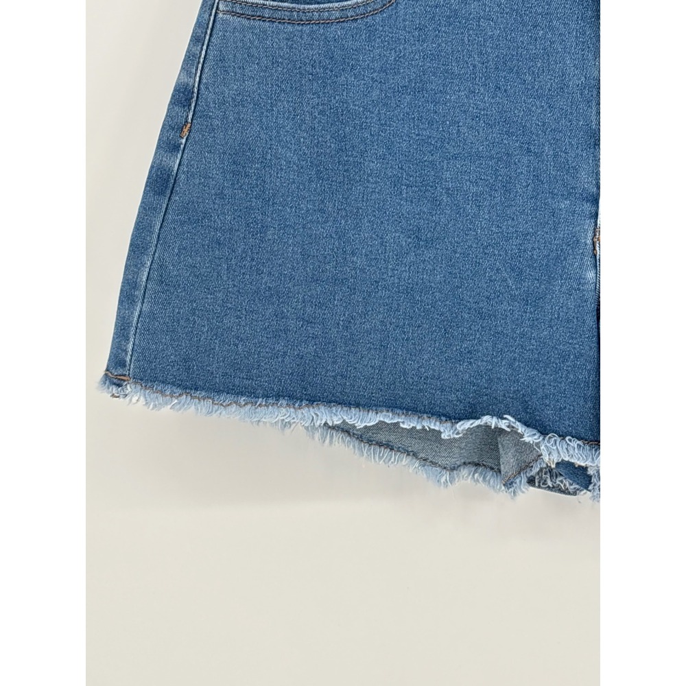 Paris Hilton Heart Back Pockets Denim Mom Shorts NWT Size XL Light Wash Cutoff - Picture 4 of 12